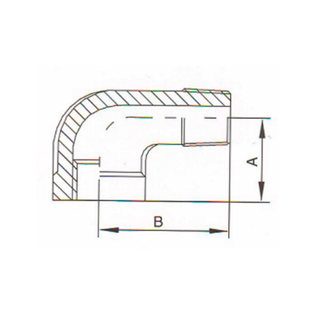1.4401 - RVS AISI 316 (A4) - Knie bi-bu 90° BSP - Ferranox Metal Center