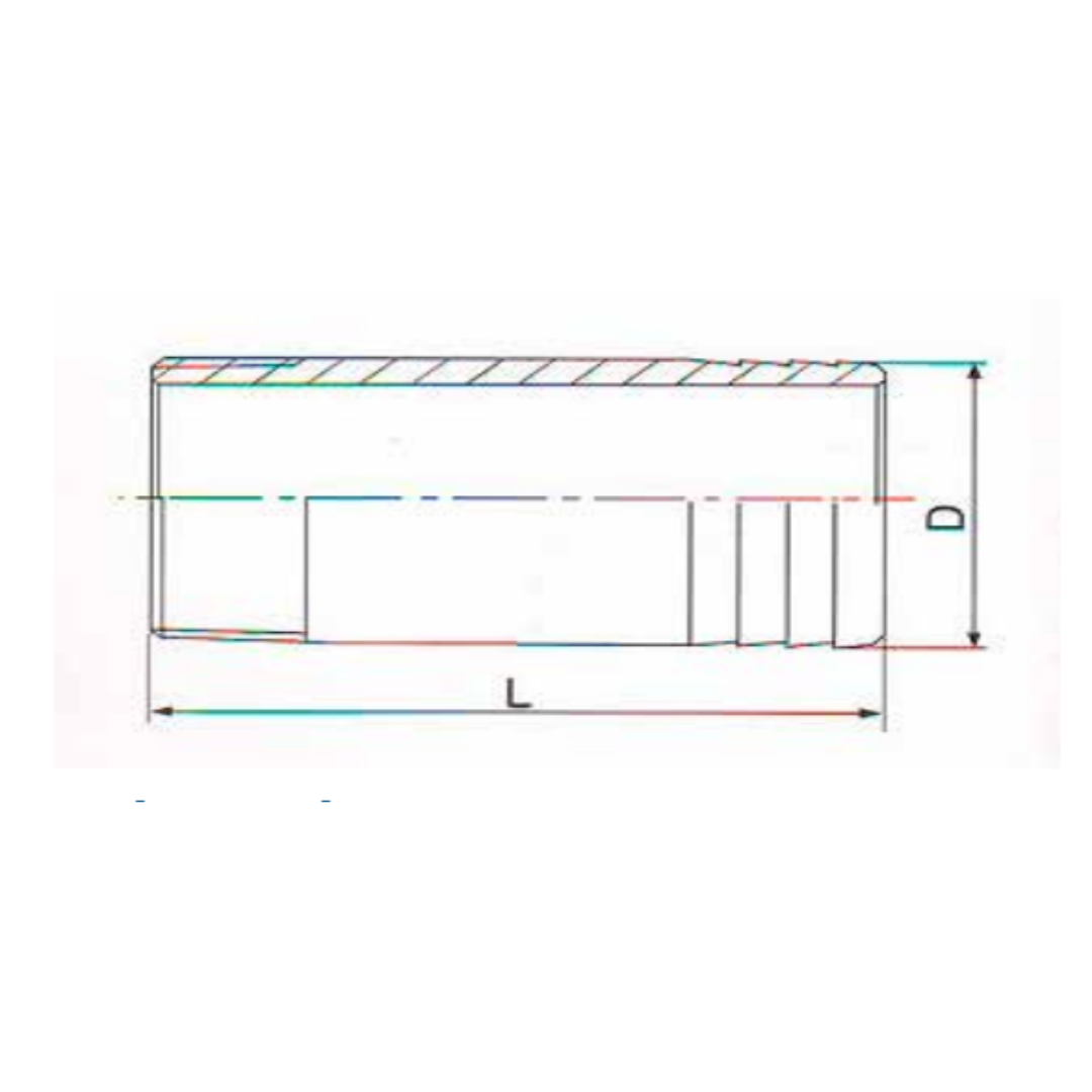 1.4401 - RVS AISI 316 (A4) - Slangtule, bu draad BSP - Ferranox Metal Center