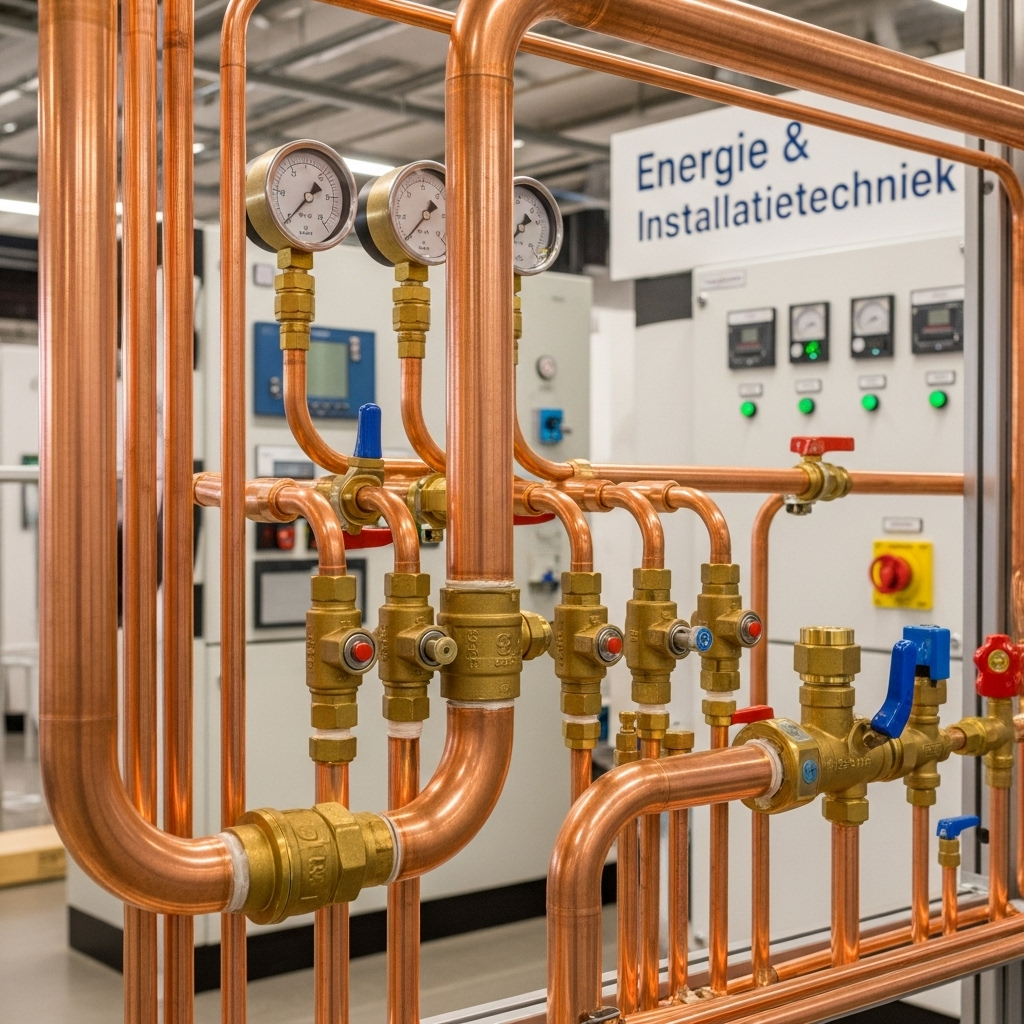 Koperen leidingen voor zonnepanelen, HVAC en warmtepompen