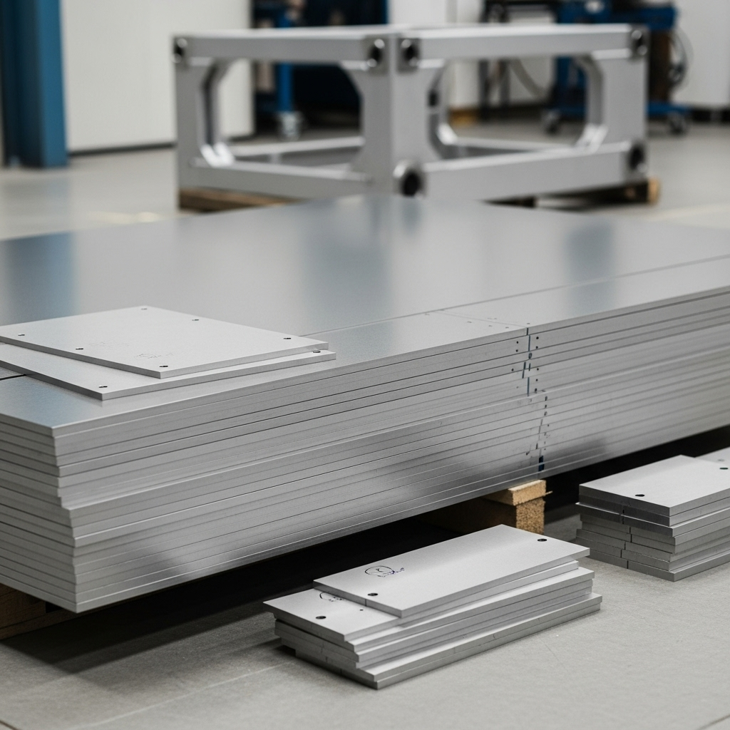 RVS platen voor industriële machinebouw en productie-installaties