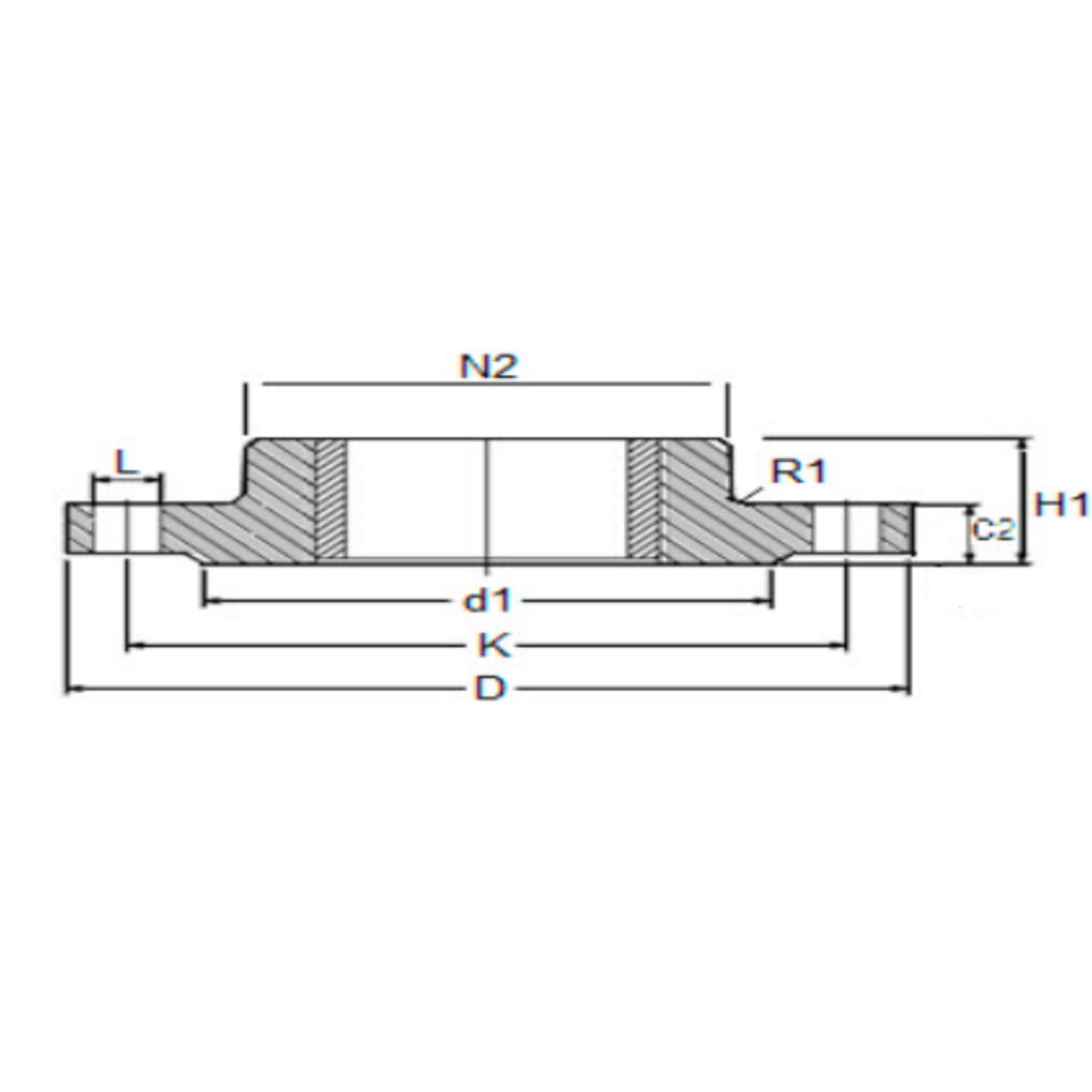 Draadflens EN 1092-1 TYPE13B PN 16 - Ferranox Metal Center