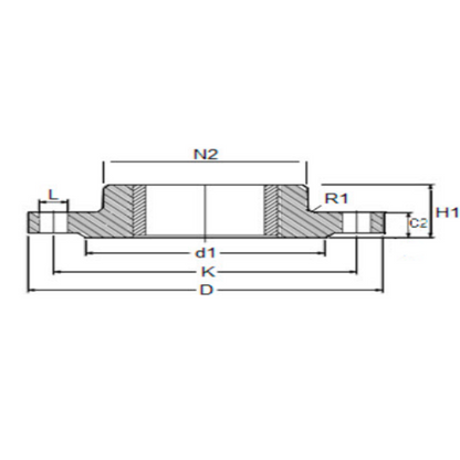 Draadflens EN 1092-1 TYPE13B PN 40 - Ferranox Metal Center