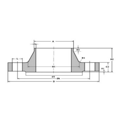 Voorlasflens EN 1092-1 TYPE11B1 PN 40 - Ferranox Metal Center