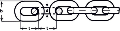 Scheepskettingen op rol - Type 766 - RVS AISI 316 Metaal center