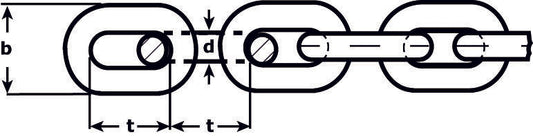 Scheepskettingen op rol - Type 766 - RVS AISI 316 Metaal center