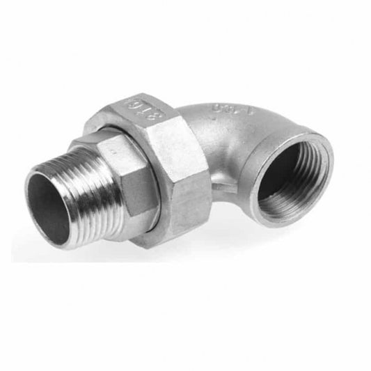 1.4401 -  RVS AISI 316 - Haakse koppeling bi-bu conisch/vlak dichtend BSP - Ferranox Metal Center