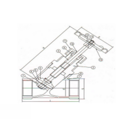 Klepafsluiter Y-model, draadaansluiting BSP ND16 - Ferranox Metal Center