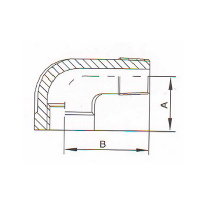 1.4401 - RVS AISI 316 (A4) - Knie bi-bu 90° BSP - Ferranox Metal Center