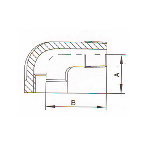 1.4401 - RVS AISI 316 (A4) - Knie bi-bu 90° BSP - Ferranox Metal Center