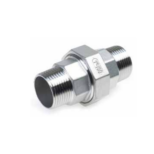 1.4401 - RVS AISI 316 (A4) - Koppeling bu-bu conisch/vlak dichtend BSP - Ferranox Metal Center