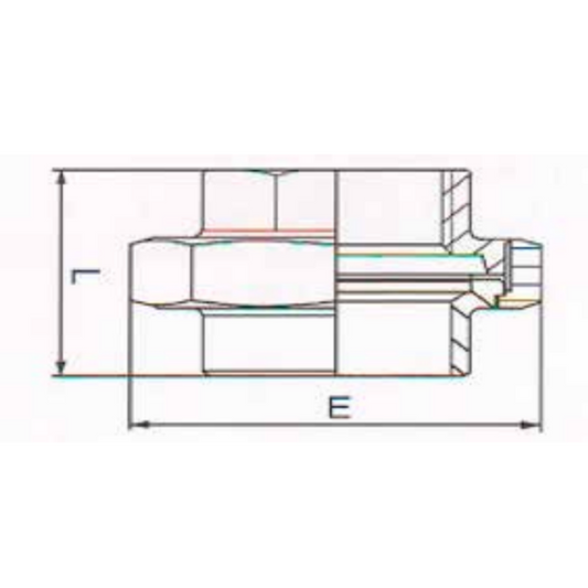 1.4401 - RVS AISI 316 (A4) - Koppeling las-bi conisch/vlak dichtend BSP - Ferranox Metal Center