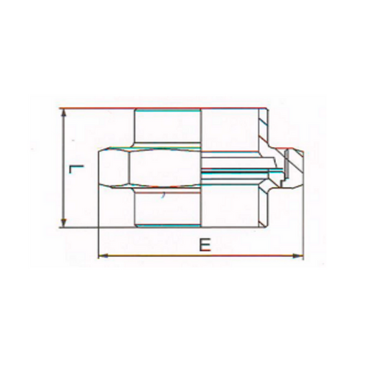 1.4401 - RVS AISI 316 (A4) - Laskoppeling conisch/vlak dichtend BSP - Ferranox Metal Center