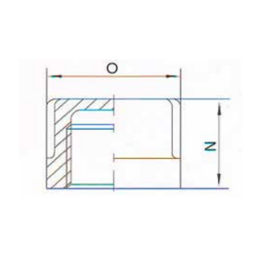 1.4401 - RVS AISI 316 (A4) - Ronde kap BSP - Ferranox Metal Center