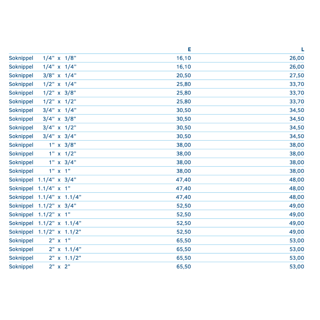 1.4401 - RVS AISI 316 (A4) - Soknippel BSP - Ferranox Metal Center
