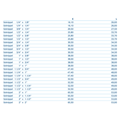 1.4401 - RVS AISI 316 (A4) - Soknippel BSP - Ferranox Metal Center
