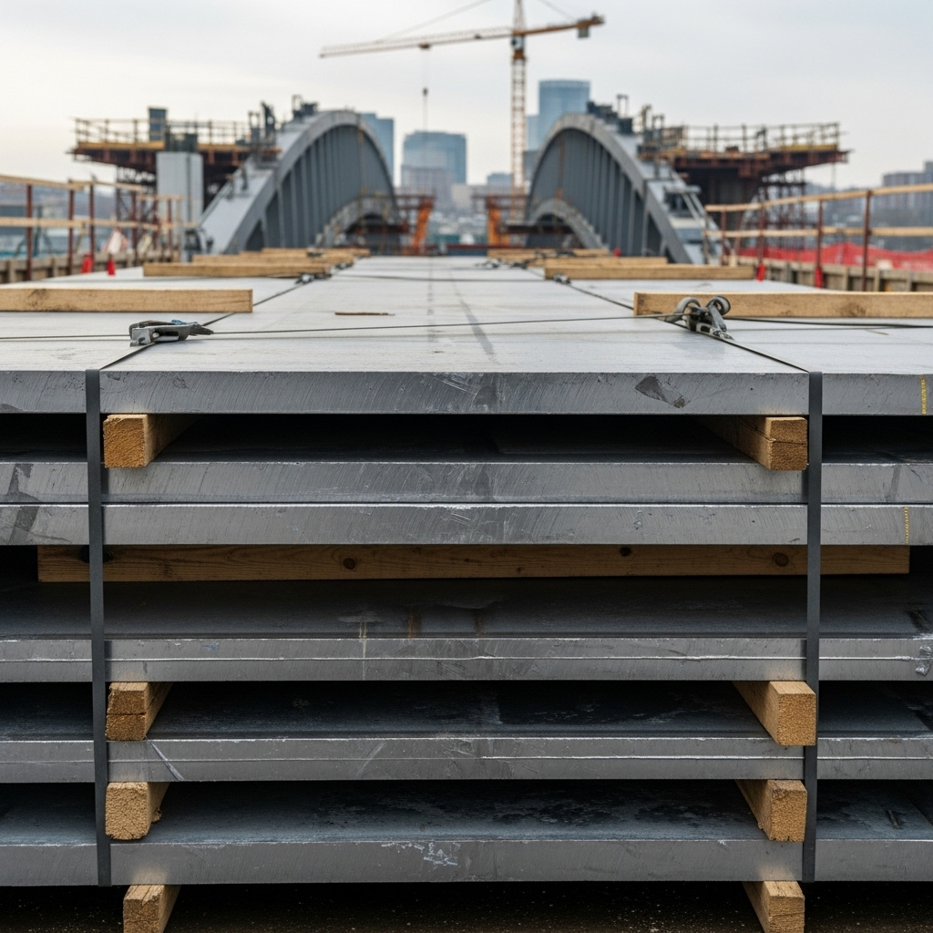 Hoogwaardige staalplaten en staalbuizen voor fundering en bekisting op een bouwplaats