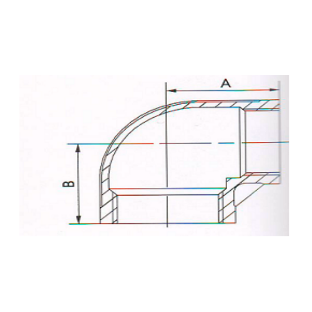 1.4401 - RVS AISI 316 (A4) - Verloop knie bi-bi 90° BSP - Ferranox Metal Center