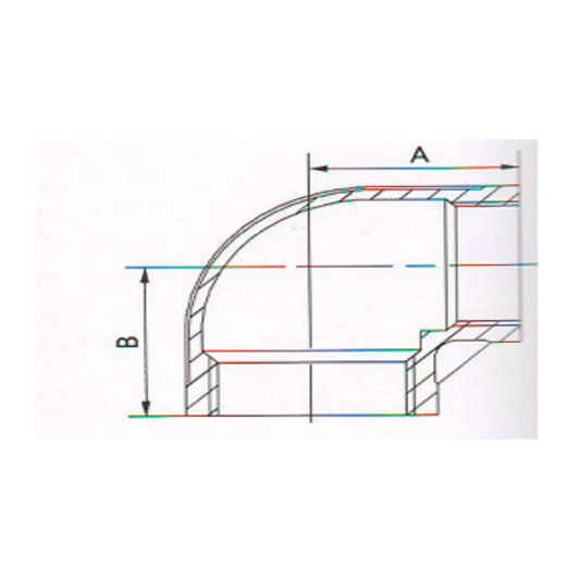 1.4401 - RVS AISI 316 (A4) - Verloop knie bi-bi 90° BSP - Ferranox Metal Center