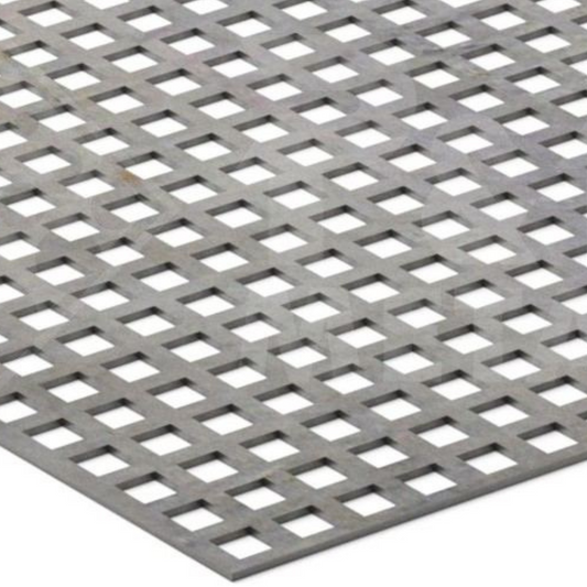 1.4301 - AISI 304 - RVS Geperforeerd plaat 2000 x 1000 x 0.60 mm - Ronde perforatie RT - Ferranox Metal Center